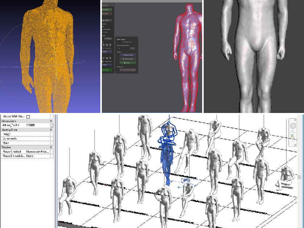 LiDAR mannequins to Revit families